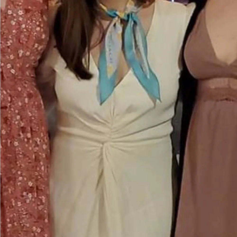 White Longsleeve Reformation Dress Size 8 - Picture 9 of 10